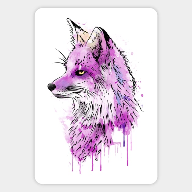 Fox Watercolor Magnet by DrMonekers